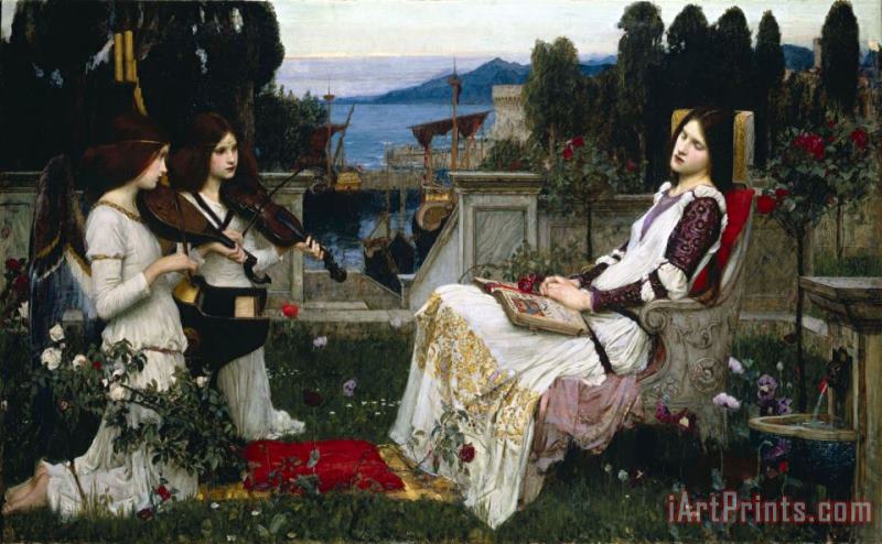 Saint Cecilia 1895 painting - John William Waterhouse Saint Cecilia 1895 Art Print