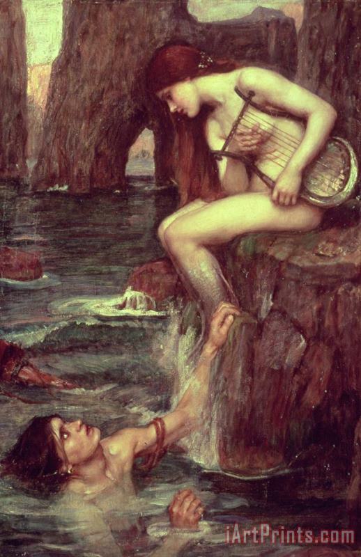 The Siren painting - John William Waterhouse The Siren Art Print