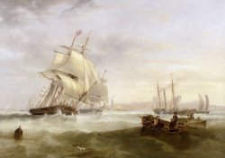 John Wilson Carmichael Shipping off Hartlepool painting
