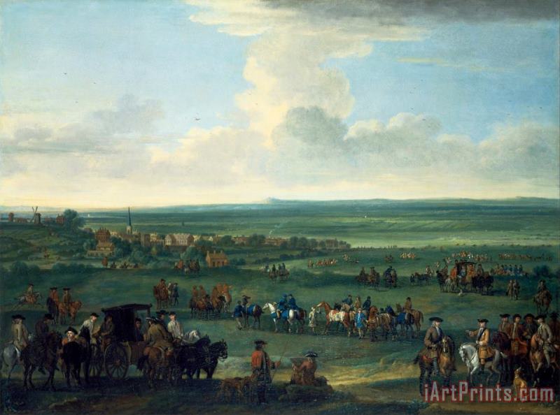 George I at Newmarket, 4 Or 5 October, 1717 painting - John Wootton George I at Newmarket, 4 Or 5 October, 1717 Art Print