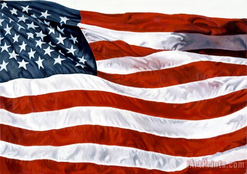 American Flag painting - John Zaccheo American Flag Art Print