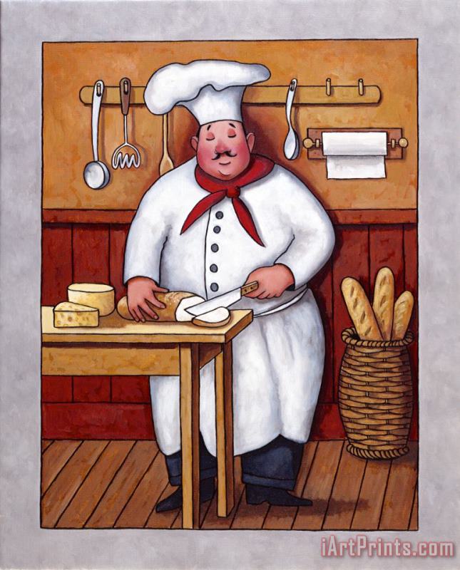 Chef 3 painting - John Zaccheo Chef 3 Art Print