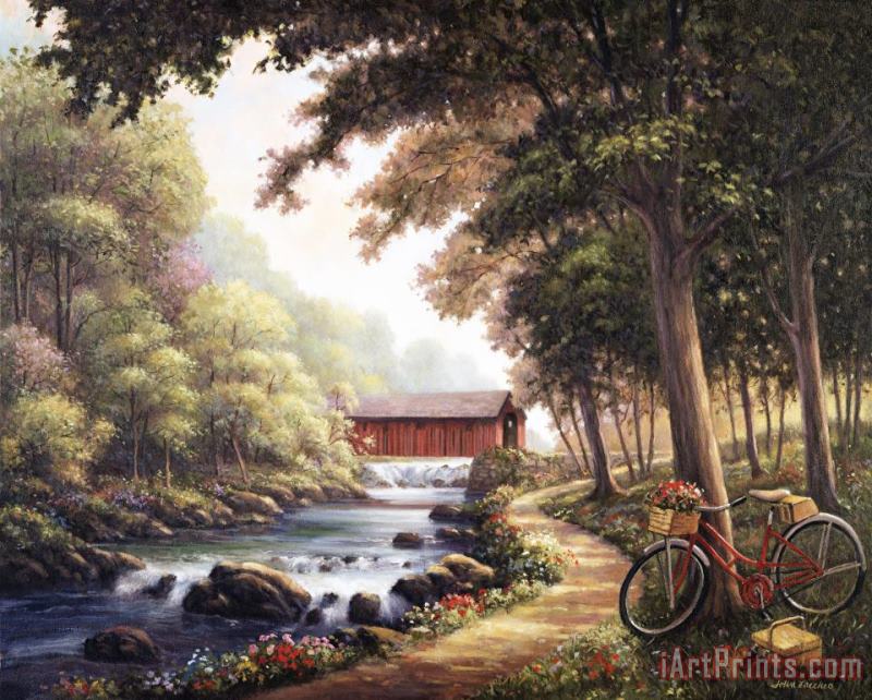 John Zaccheo The Covered Bridge Art Print