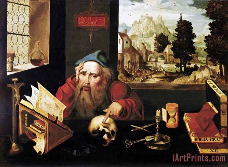 Joos van Cleve St. Jerome in His Study Art Painting
