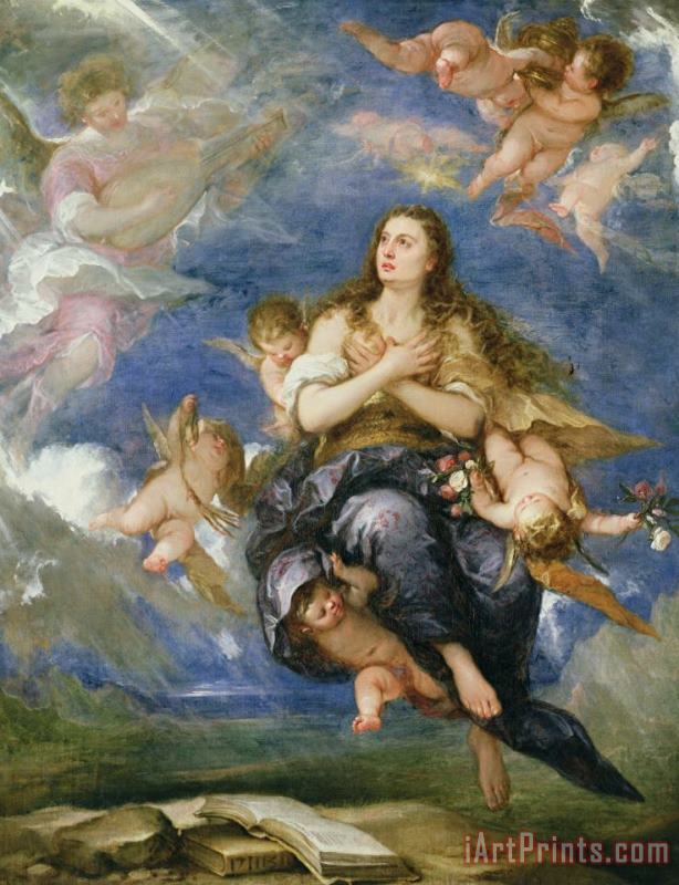 Jose Antolinez The Assumption of Mary Magdalene Art Painting