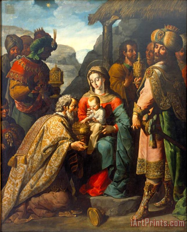 The Adoration of The Kings painting - Jose Juarez The Adoration of The Kings Art Print