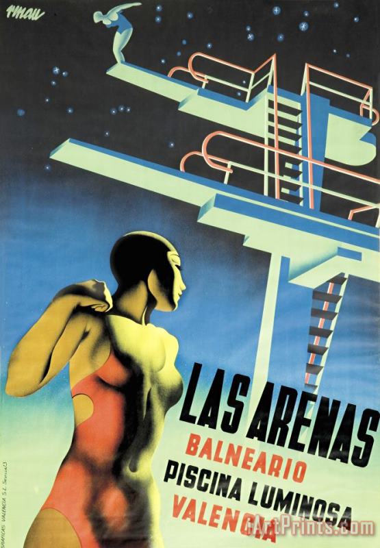 Las Arenas painting - Jose Renau Las Arenas Art Print