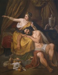 Jose Salome Pina Samson and Delilah painting