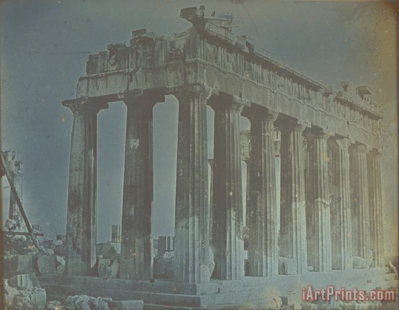 Facade And North Colonnade of The Parthenon on The Acropolis, Athens painting - Joseph-Philibert Girault de Prangey  Facade And North Colonnade of The Parthenon on The Acropolis, Athens Art Print