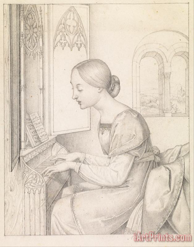 Joseph Anton Draeger  Saint Cecilia Art Print
