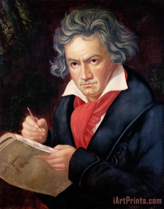 Joseph Carl Stieler Ludwig van Beethoven Composing his Missa Solemnis Art Print