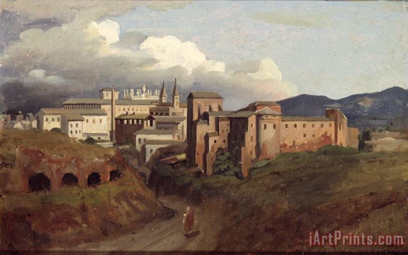 Joseph Desire Court View of Saint John Lateran Rome Art Painting