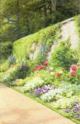 Joseph Farquharson The Artists Garden painting