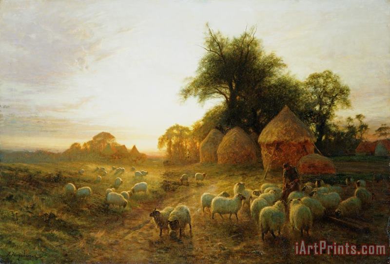 Joseph Farquharson Yon Yellow Sunset Dying in the West Art Print