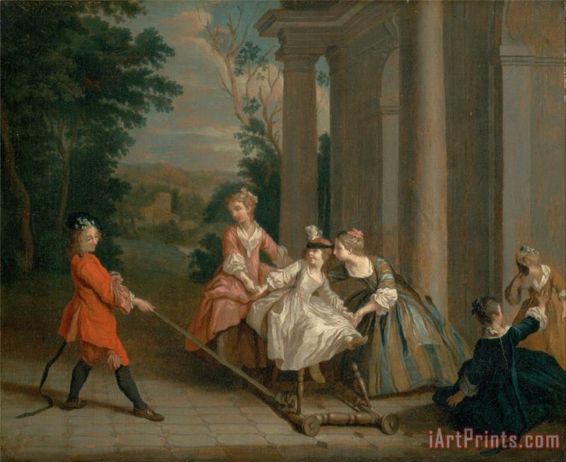 Joseph Francis Nollekens Children Playing with a Hobby Horse Art Painting