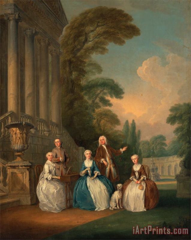 Portrait of a Family painting - Joseph Francis Nollekens Portrait of a Family Art Print