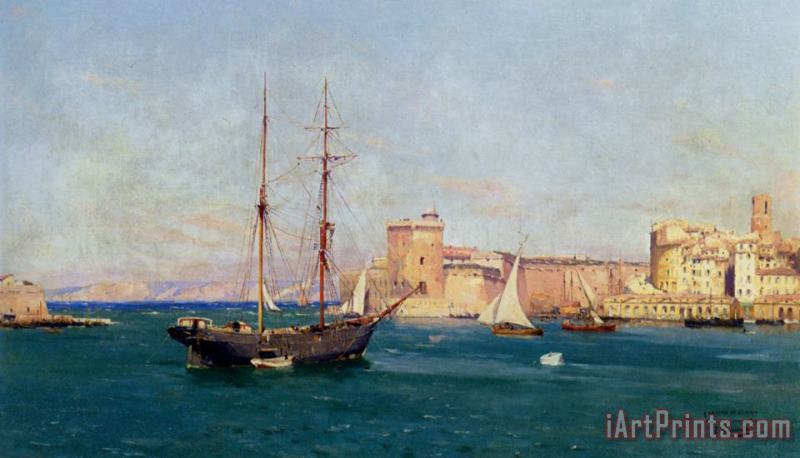 Joseph Garibaldi Le Port De Marseille Art Painting