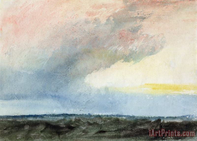 A Rainstorm at Sea painting - Joseph Mallord William Turner A Rainstorm at Sea Art Print