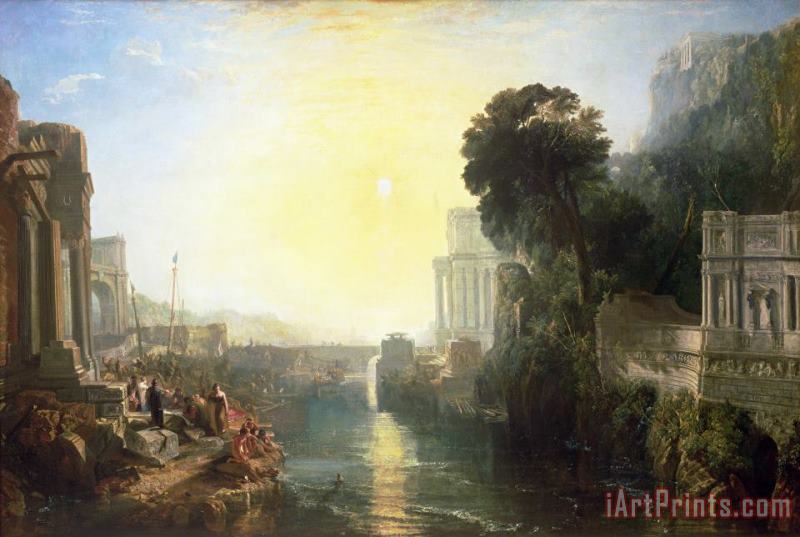 Dido building Carthage painting - Joseph Mallord William Turner Dido building Carthage Art Print