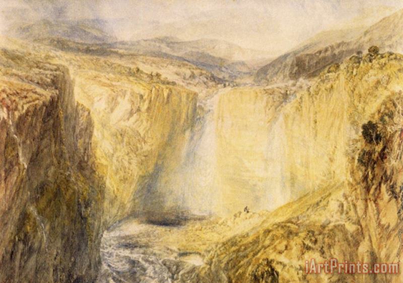 Fall of The Trees, Yorkshire painting - Joseph Mallord William Turner Fall of The Trees, Yorkshire Art Print