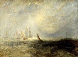 Joseph Mallord William Turner Fishing Boats Bringing a Disabled Ship Into Port Ruysdael painting