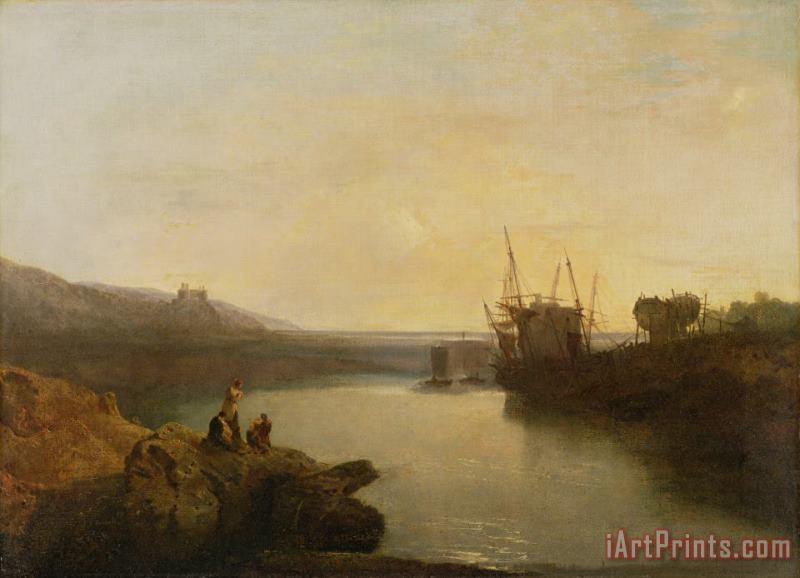 Joseph Mallord William Turner Harlech Castle - From Twgwyn Ferry Art Painting