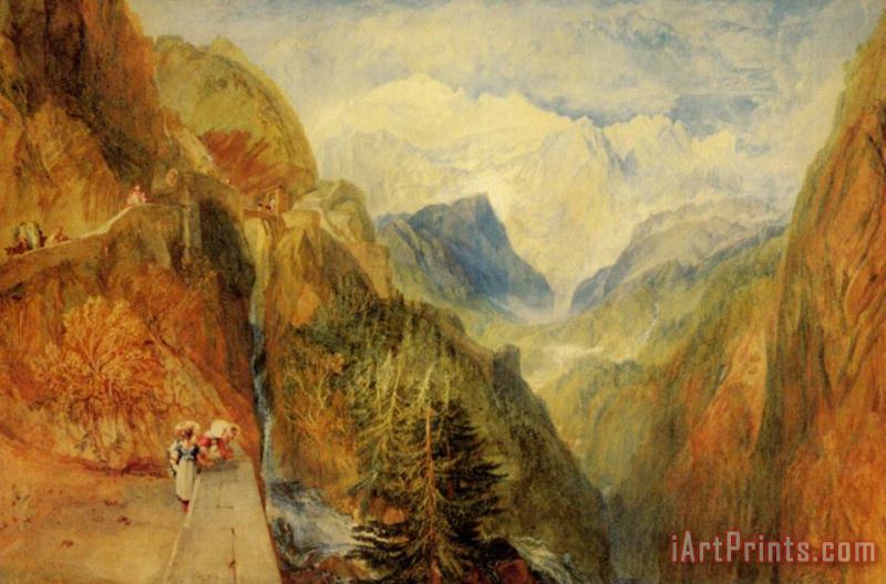 Mont Blanc From Fort Roch, Val D'aosta painting - Joseph Mallord William Turner Mont Blanc From Fort Roch, Val D'aosta Art Print