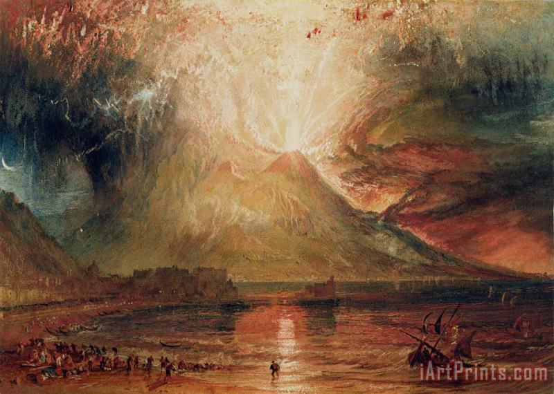 Joseph Mallord William Turner Mount Vesuvius in Eruption Art Print