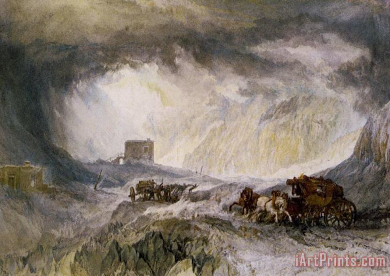 Passage of Mount Cenis painting - Joseph Mallord William Turner Passage of Mount Cenis Art Print