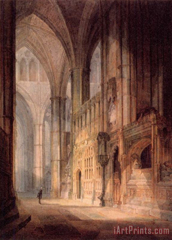 St. Erasmus in Bishop Islips Chapel, Westminster Abbey painting - Joseph Mallord William Turner St. Erasmus in Bishop Islips Chapel, Westminster Abbey Art Print