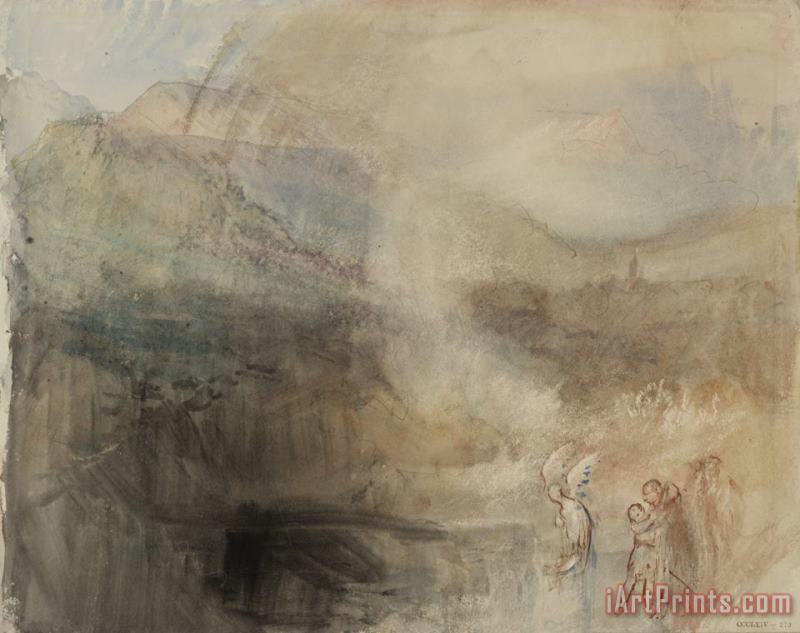The Angel Troubling The Pool painting - Joseph Mallord William Turner The Angel Troubling The Pool Art Print