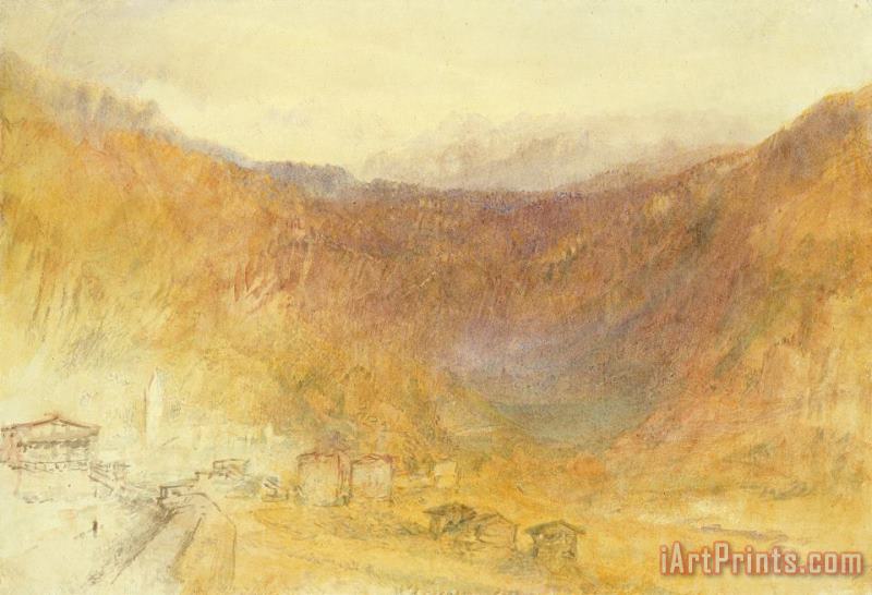 Joseph Mallord William Turner The Brunig Pass from Meiringen Art Painting