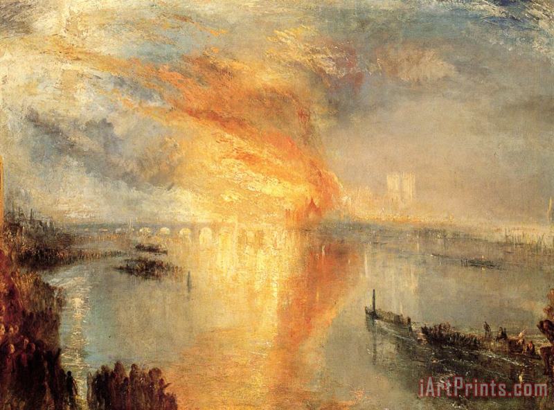 Joseph Mallord William Turner The Burning of The Houses of Parliament Art Print