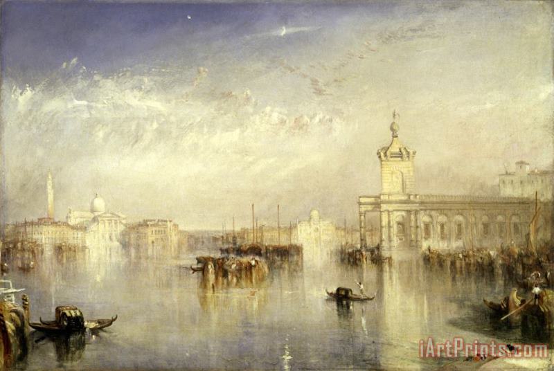 The Dogano, San Giorgio, Citella, From The Steps of The Europa painting - Joseph Mallord William Turner The Dogano, San Giorgio, Citella, From The Steps of The Europa Art Print