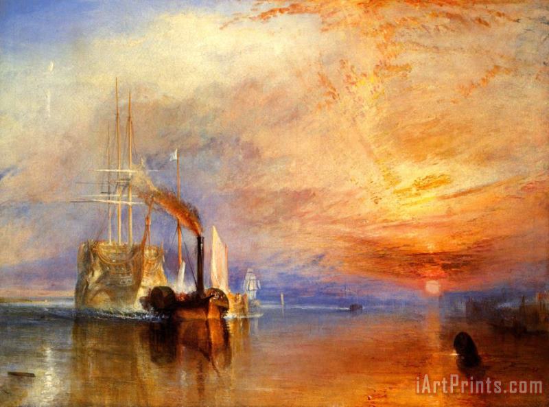The Fighting 'temeraire' Tugged to Her Last Berth to Be Broken Up painting - Joseph Mallord William Turner The Fighting 'temeraire' Tugged to Her Last Berth to Be Broken Up Art Print