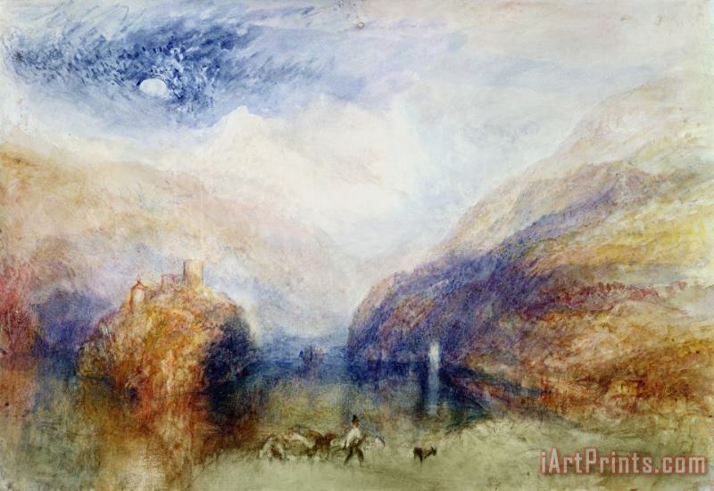Joseph Mallord William Turner The Lauerzersee with the Mythens Art Print