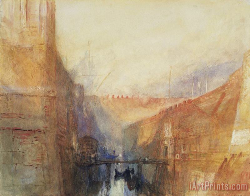 Venice: an Imaginary View of The Arsenale painting - Joseph Mallord William Turner Venice: an Imaginary View of The Arsenale Art Print