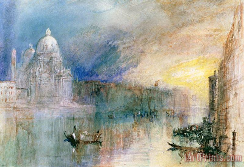 Joseph Mallord William Turner Venice Grand Canal with Santa Maria della Salute Art Print