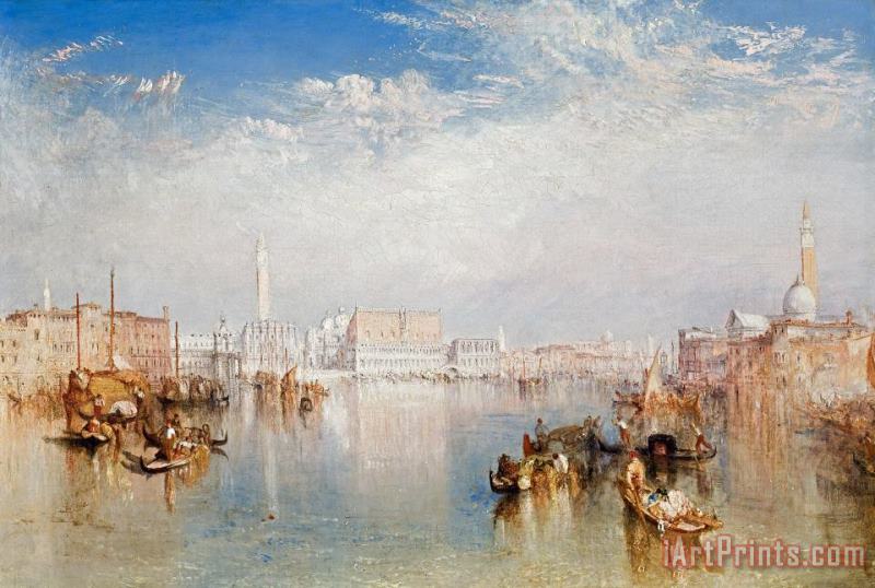 View of Venice The Ducal Palace Dogana and Part of San Giorgio painting - Joseph Mallord William Turner View of Venice The Ducal Palace Dogana and Part of San Giorgio Art Print