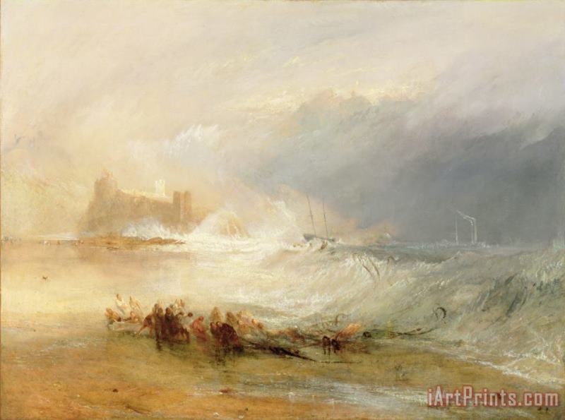 Wreckers - Coast of Northumberland painting - Joseph Mallord William Turner Wreckers - Coast of Northumberland Art Print
