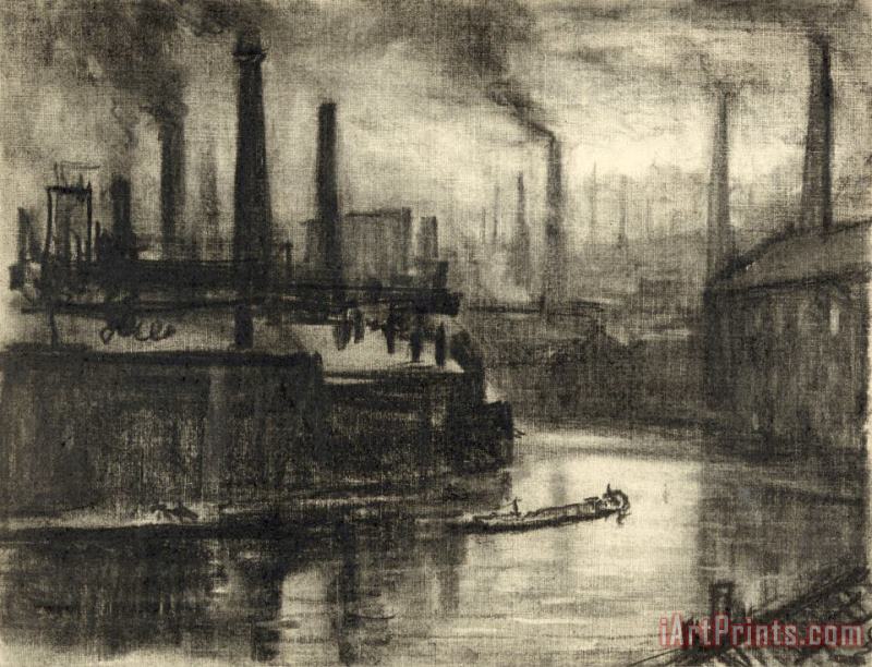 View of East London painting - Joseph Pennell View of East London Art Print