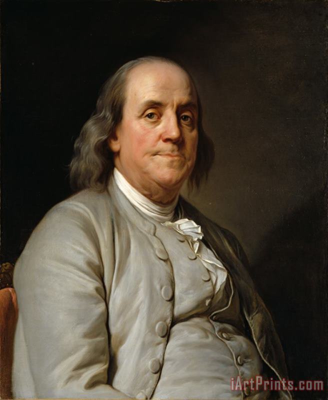 Joseph Siffred Duplessis Benjamin Franklin Art Painting