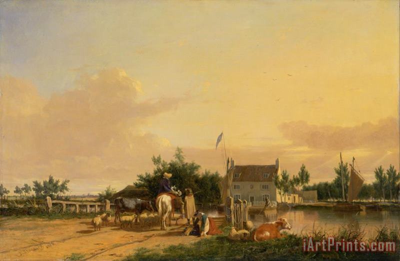 Joseph Stannard Buckenham Ferry, on The River Yare, Norfolk Art Print