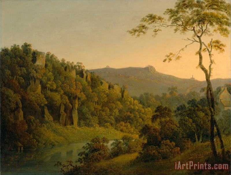 Joseph Wright  Matlock Dale, Looking Toward Black Rock Escarpment Art Print