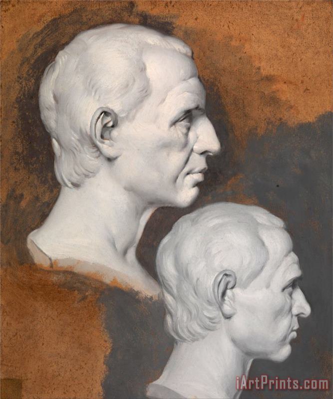 Joseph Wright  Studies of a Classical Bust Art Print