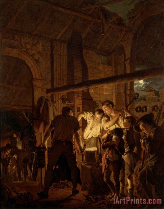 The Blacksmith's Shop painting - Joseph Wright  The Blacksmith's Shop Art Print