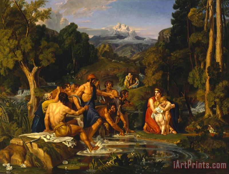Joshua Cristall Latona And The Lycian Peasants Art Print