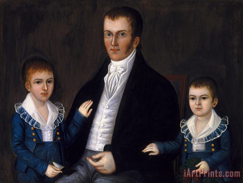 Joshua Johnson John Jacob Anderson And Sons, John And Edward Art Painting