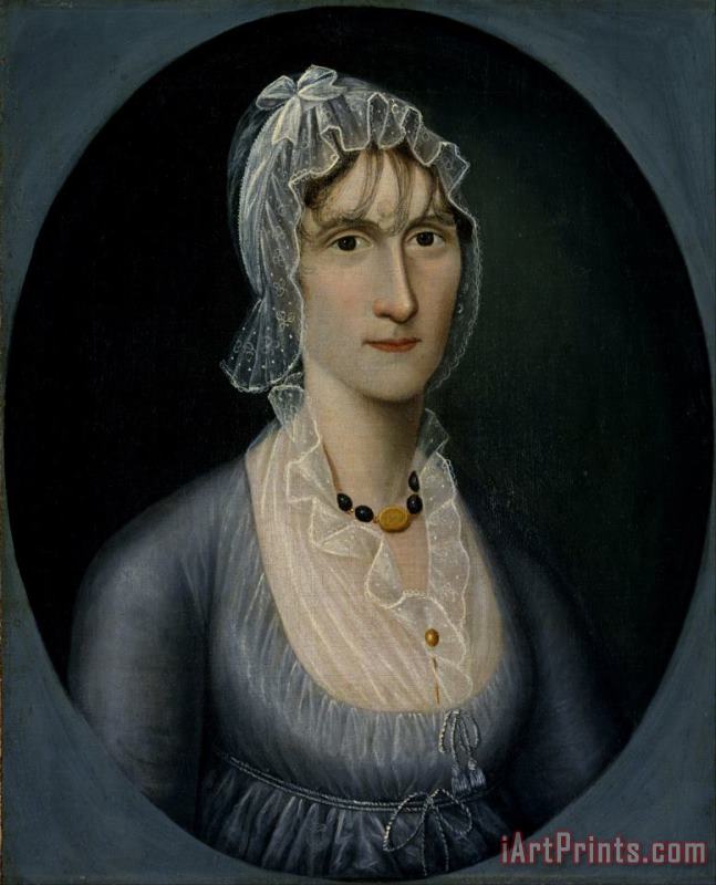 Joshua Johnson Portrait of Mrs. Barbara Baker Murphy (wife of Sea Captain) Art Print