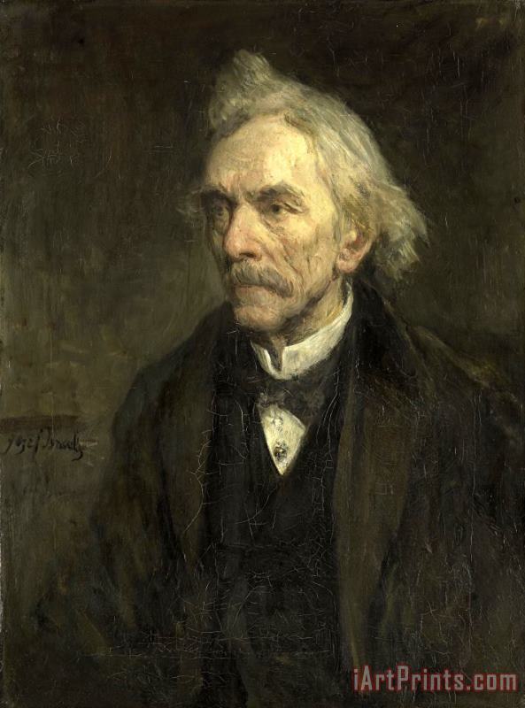 Louis Jacques Veltman (1817 1907). Actor painting - Jozef Israels Louis Jacques Veltman (1817 1907). Actor Art Print